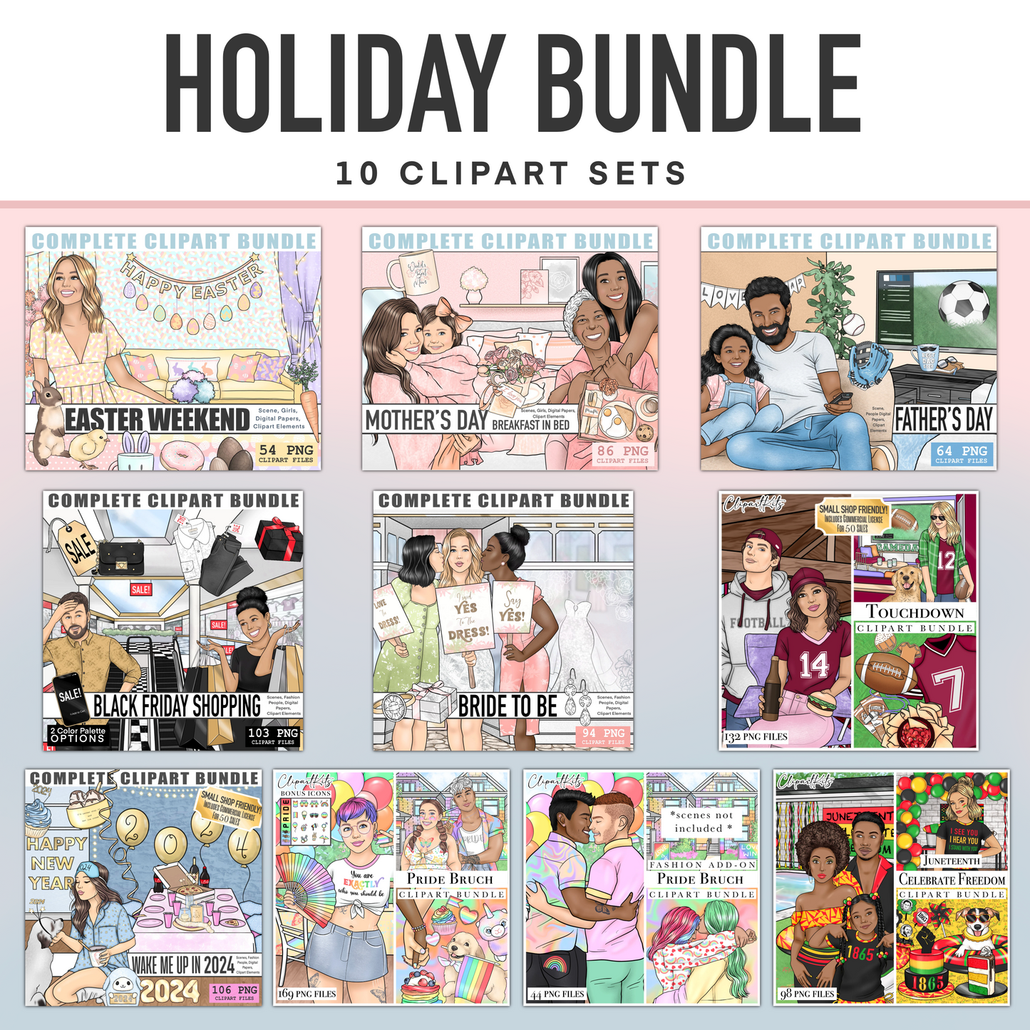 Holidays Bundle | Complete Clipart Sets