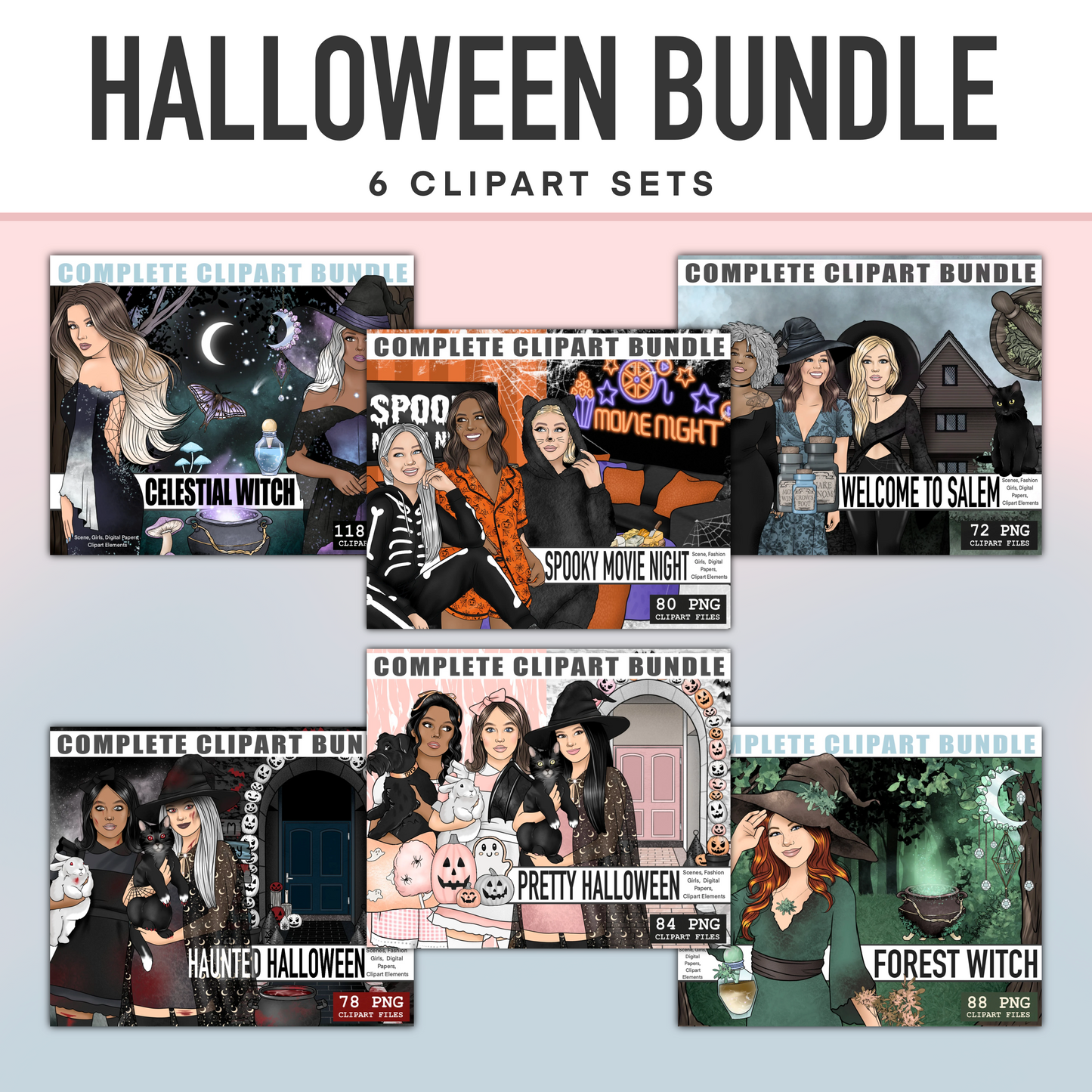 Halloween Bundle | Complete Clipart Sets