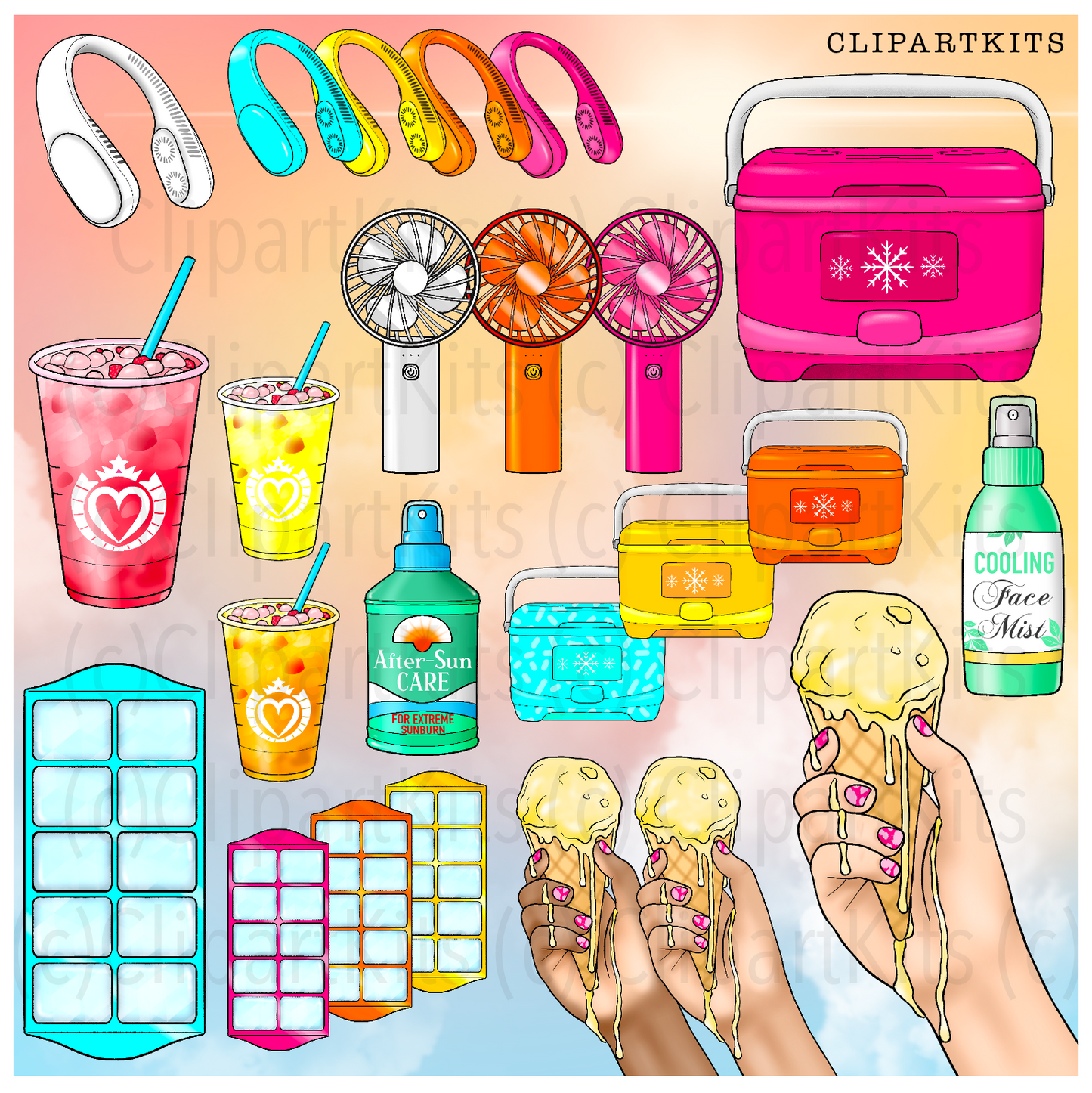 Hot As Balls / Heatwave | Complete Clipart Set