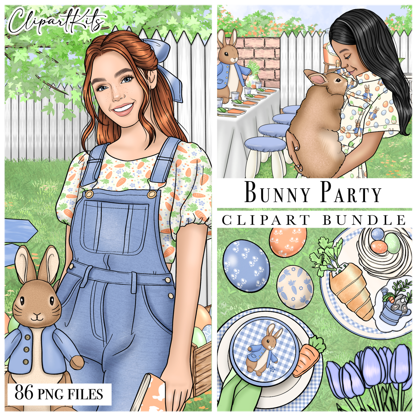 Bunny Party | Complete Clipart Set