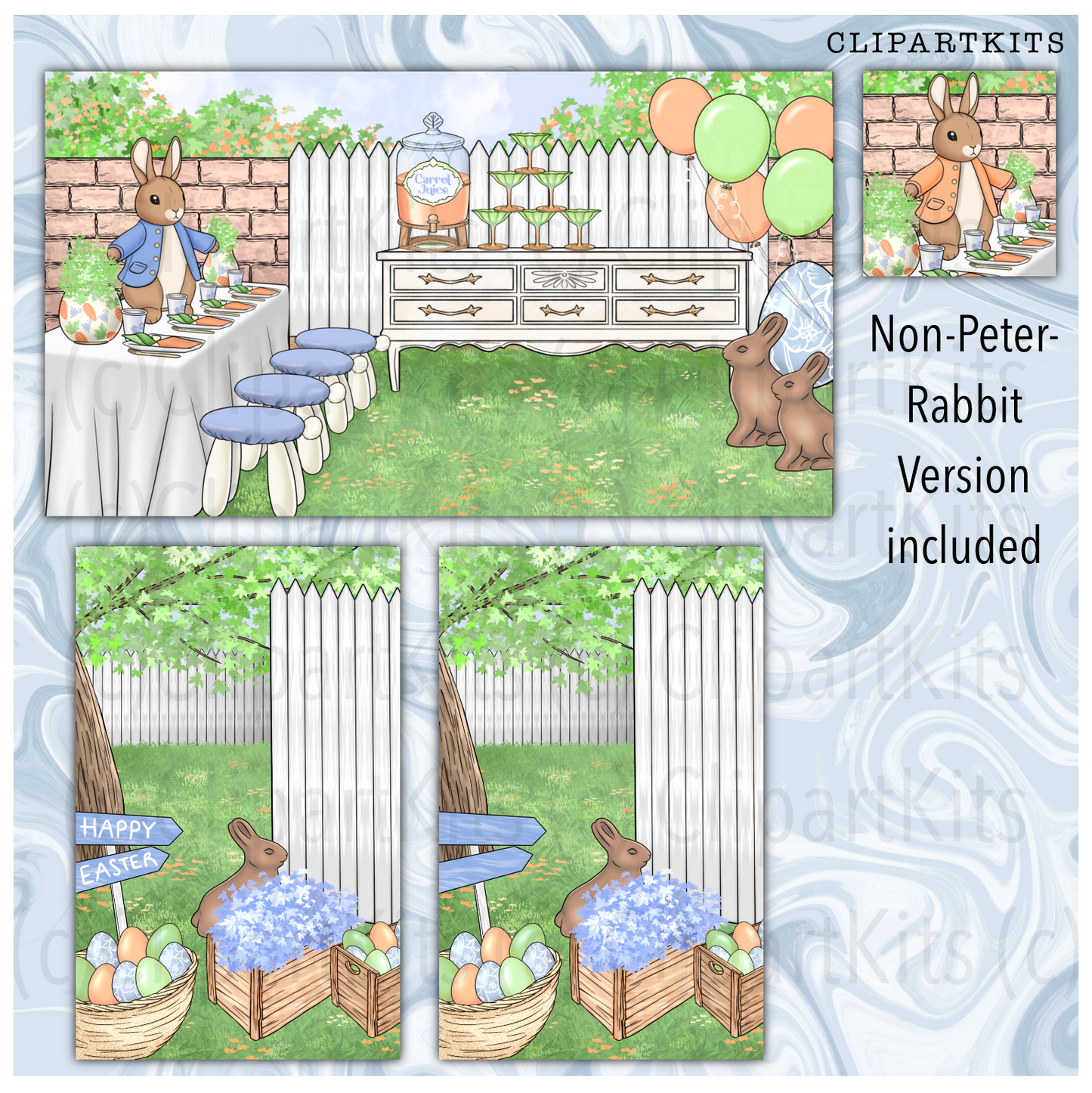 Bunny Party | Complete Clipart Set