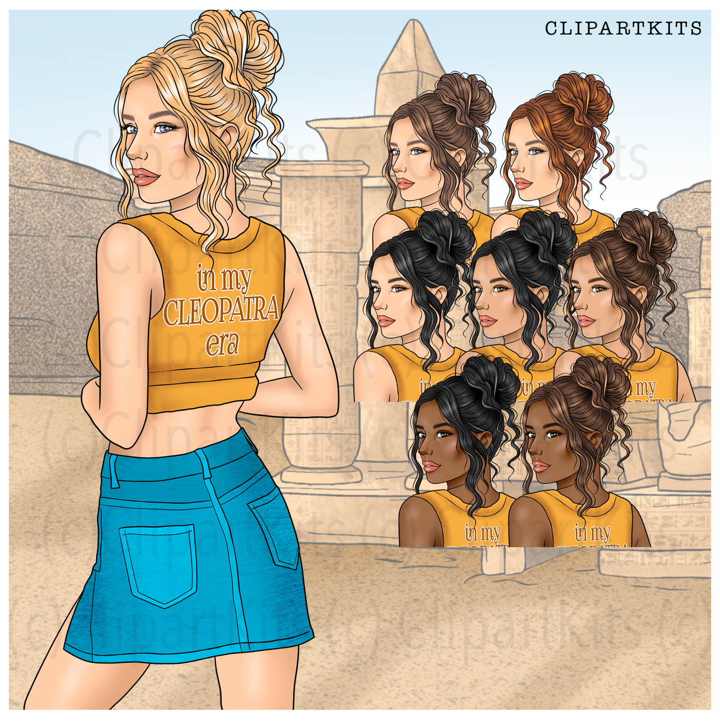 Pharaoh Expansion Set (Add-On) | Complete Clipart Set