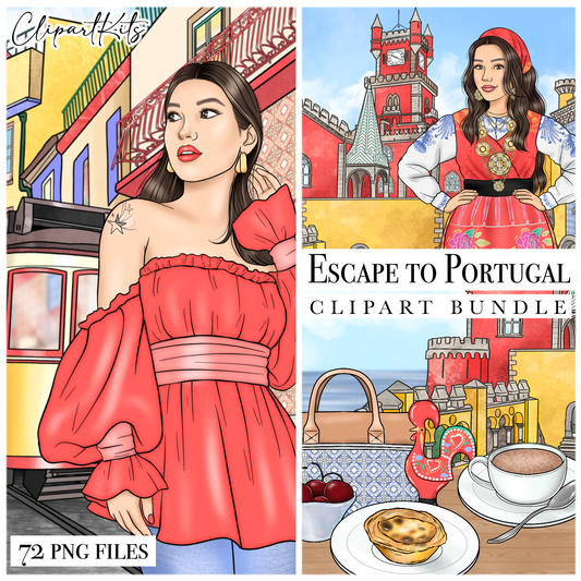 Escape to Portugal | Complete Clipart Set