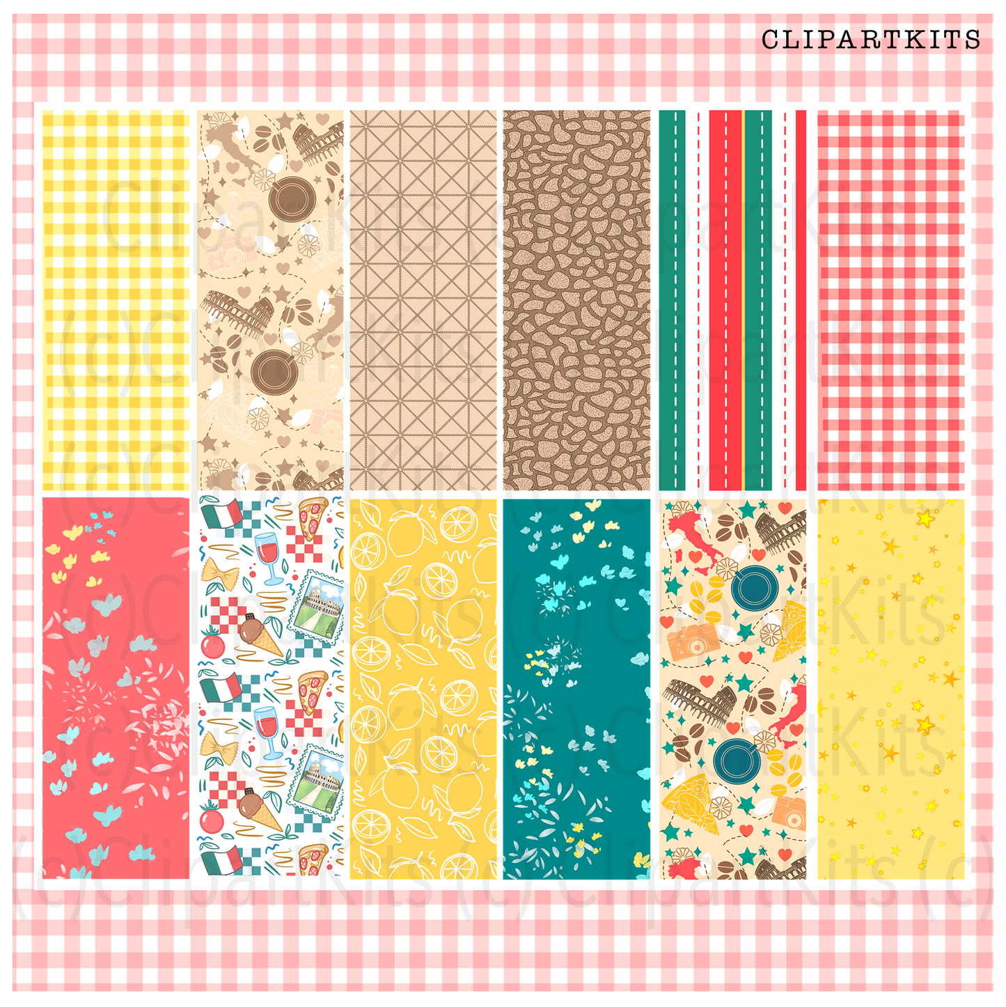 Italian Summer | Complete Clipart Set