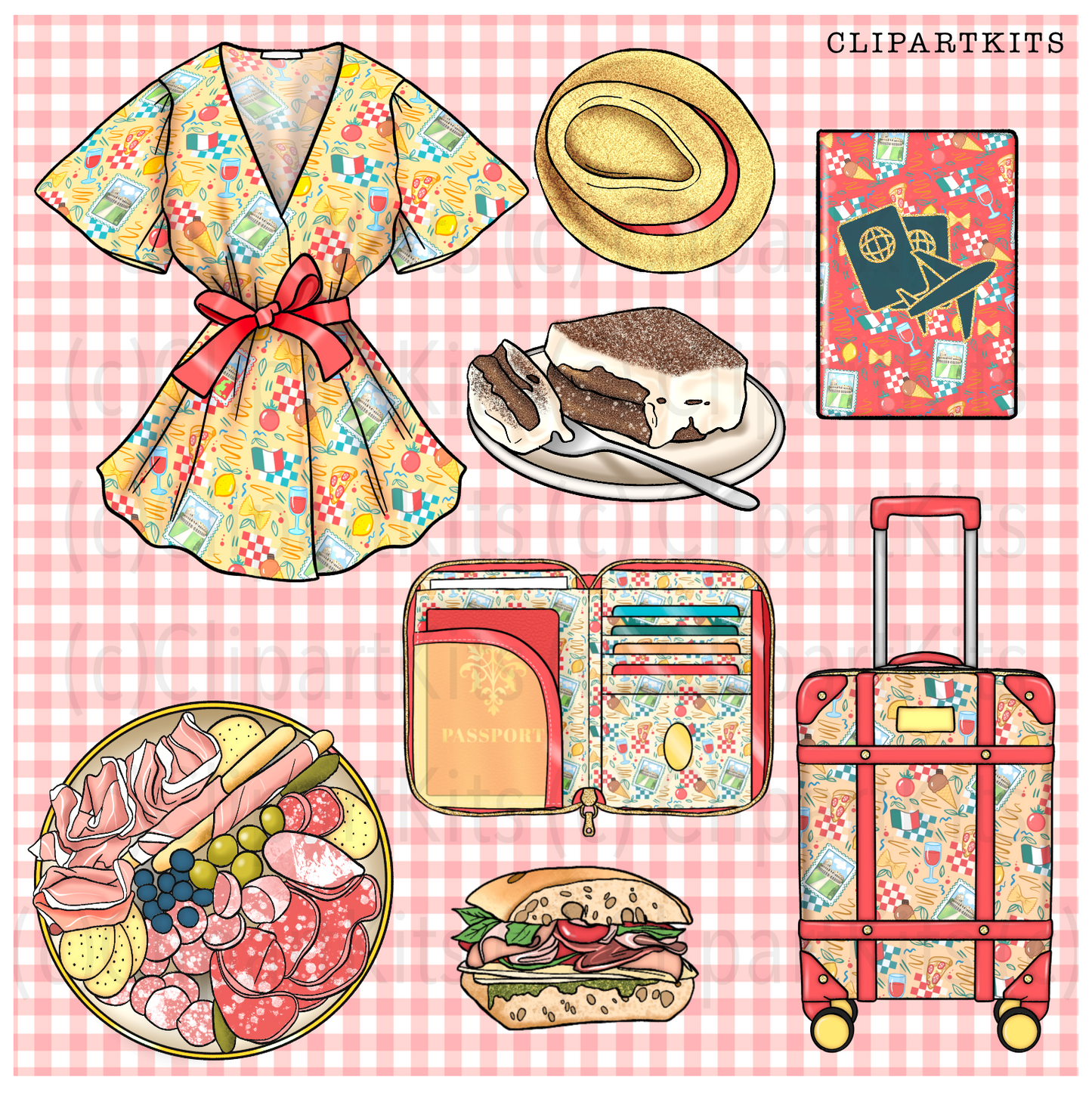 Italian Summer | Complete Clipart Set