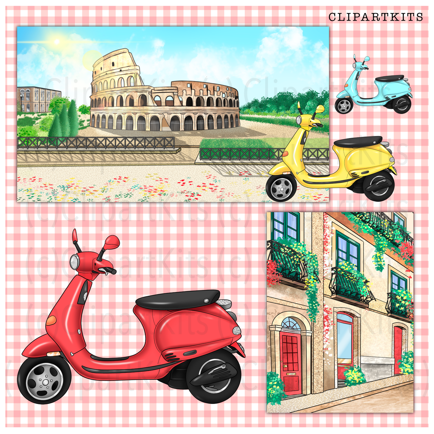 Italian Summer | Complete Clipart Set