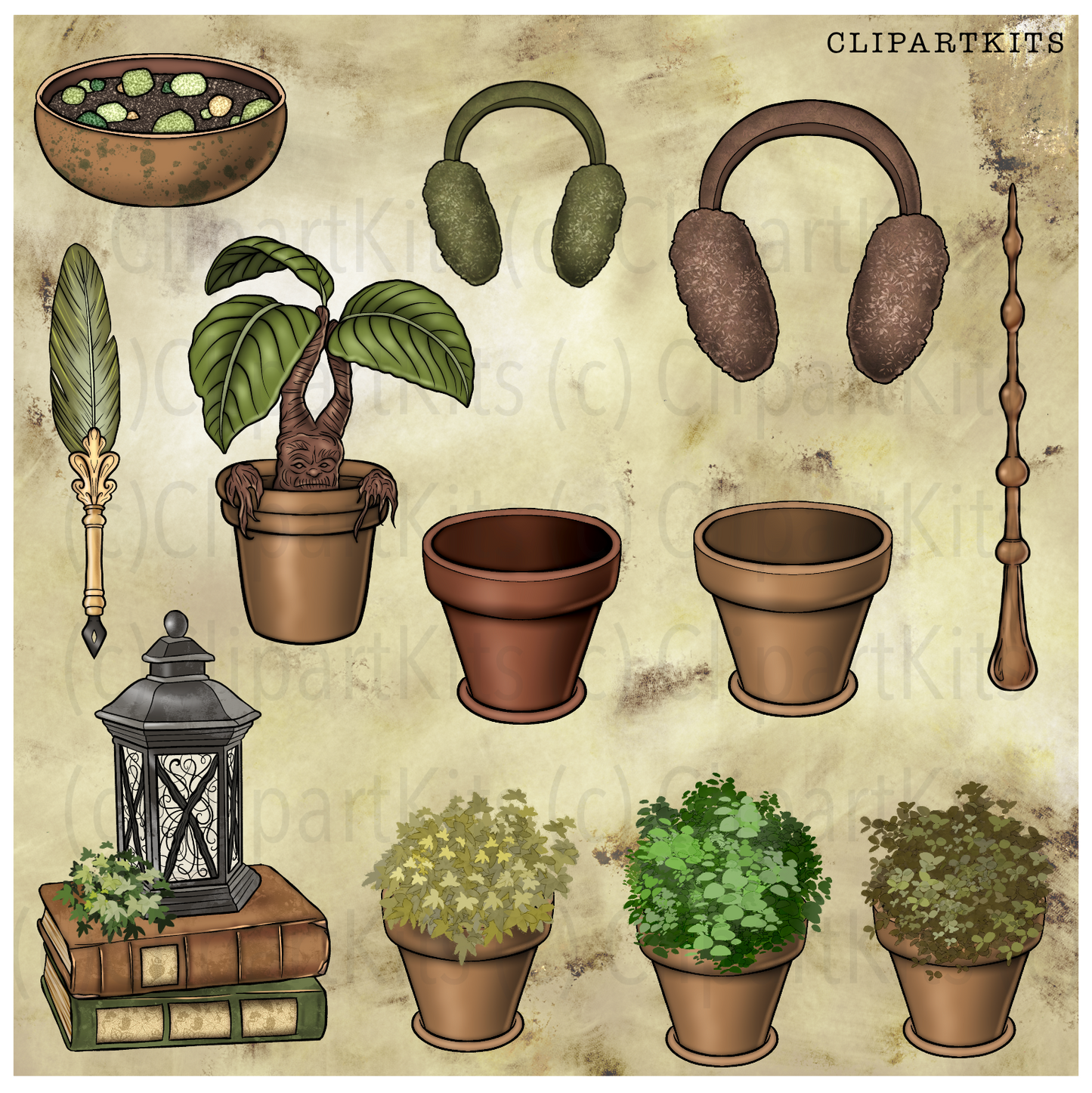 Spellbound Seedlings | Complete Clipart Set