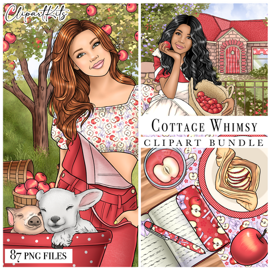 Cottage Whimsy | Complete Clipart Set