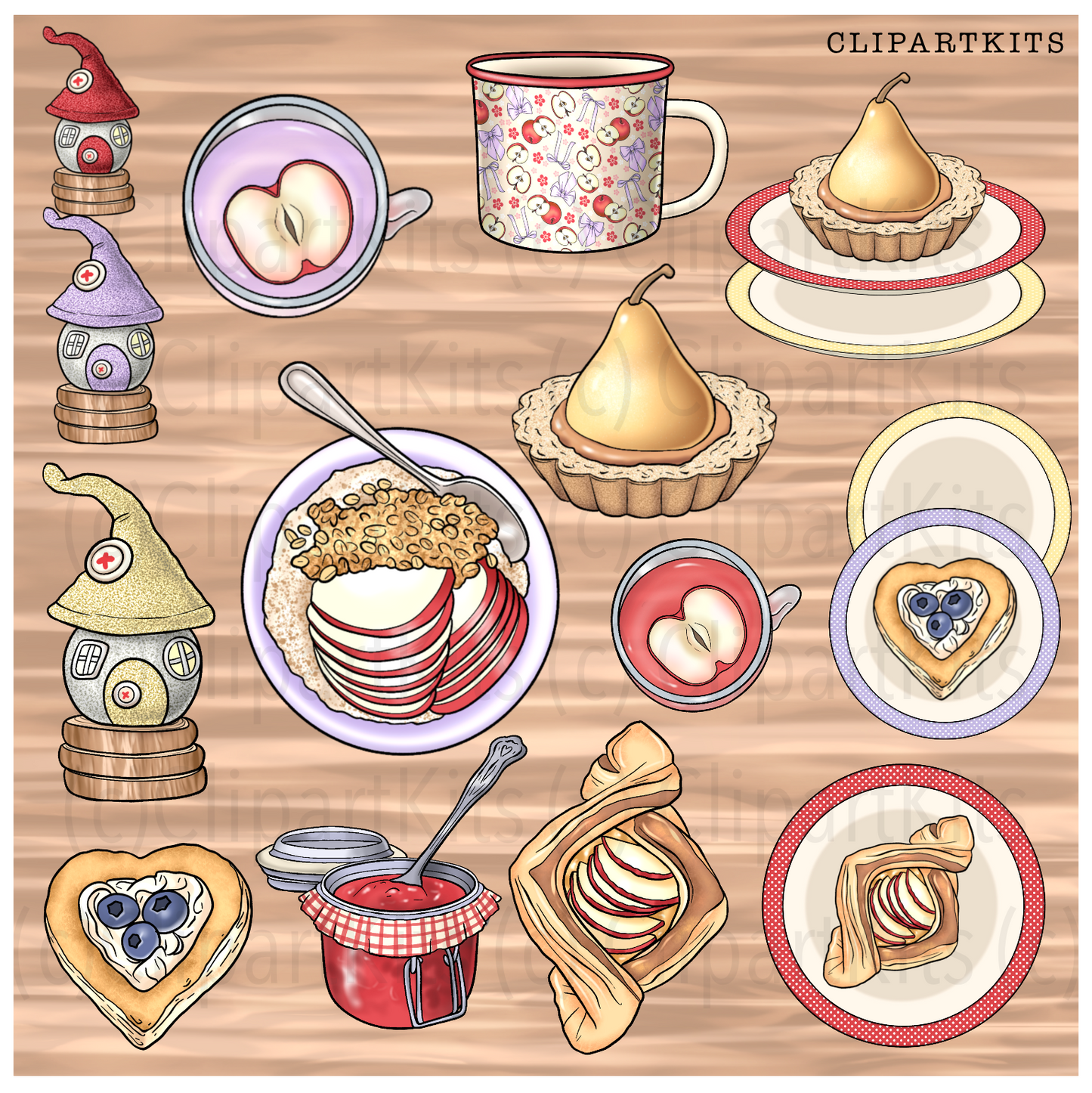 Cottage Whimsy | Complete Clipart Set