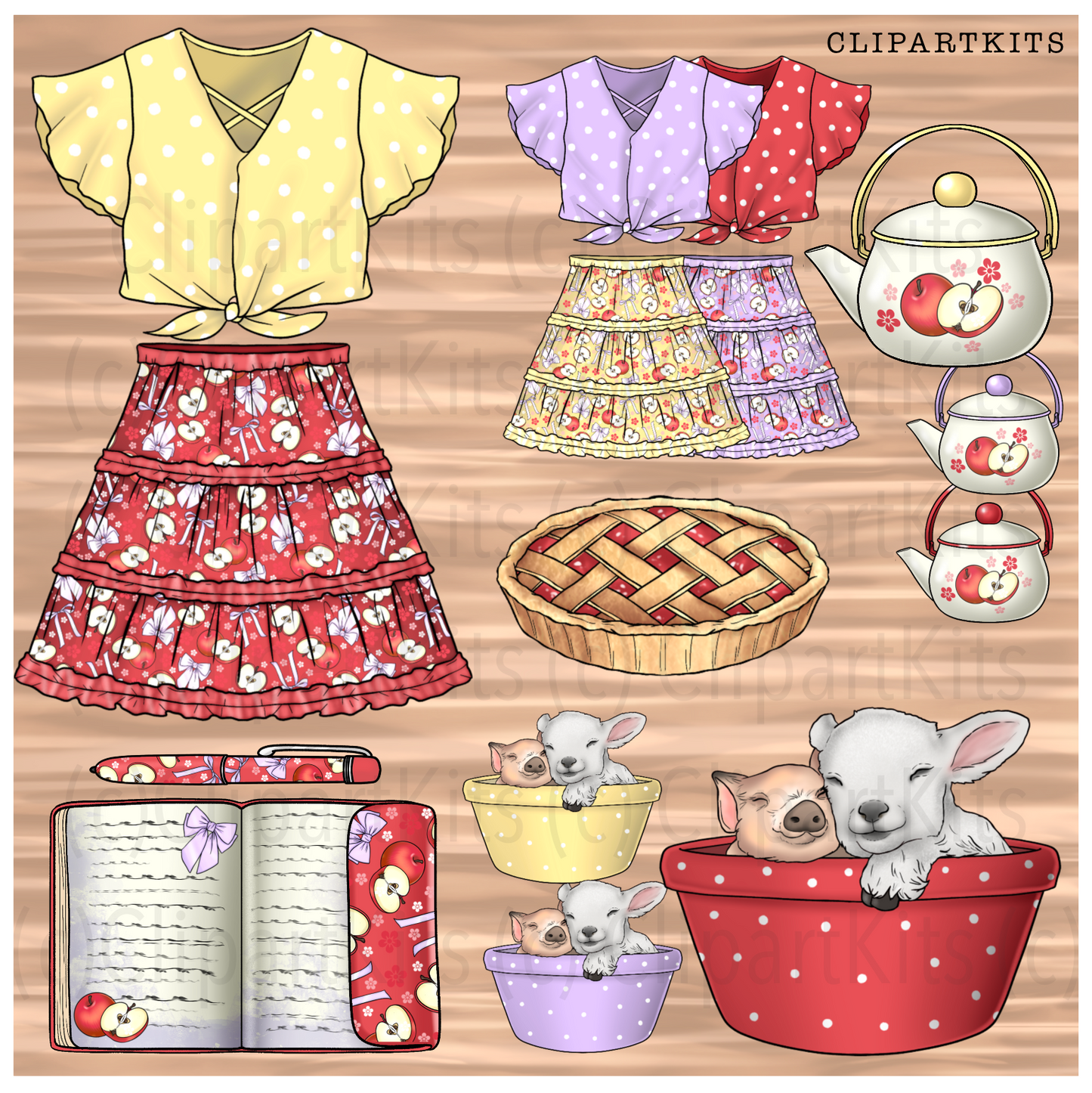 Cottage Whimsy | Complete Clipart Set