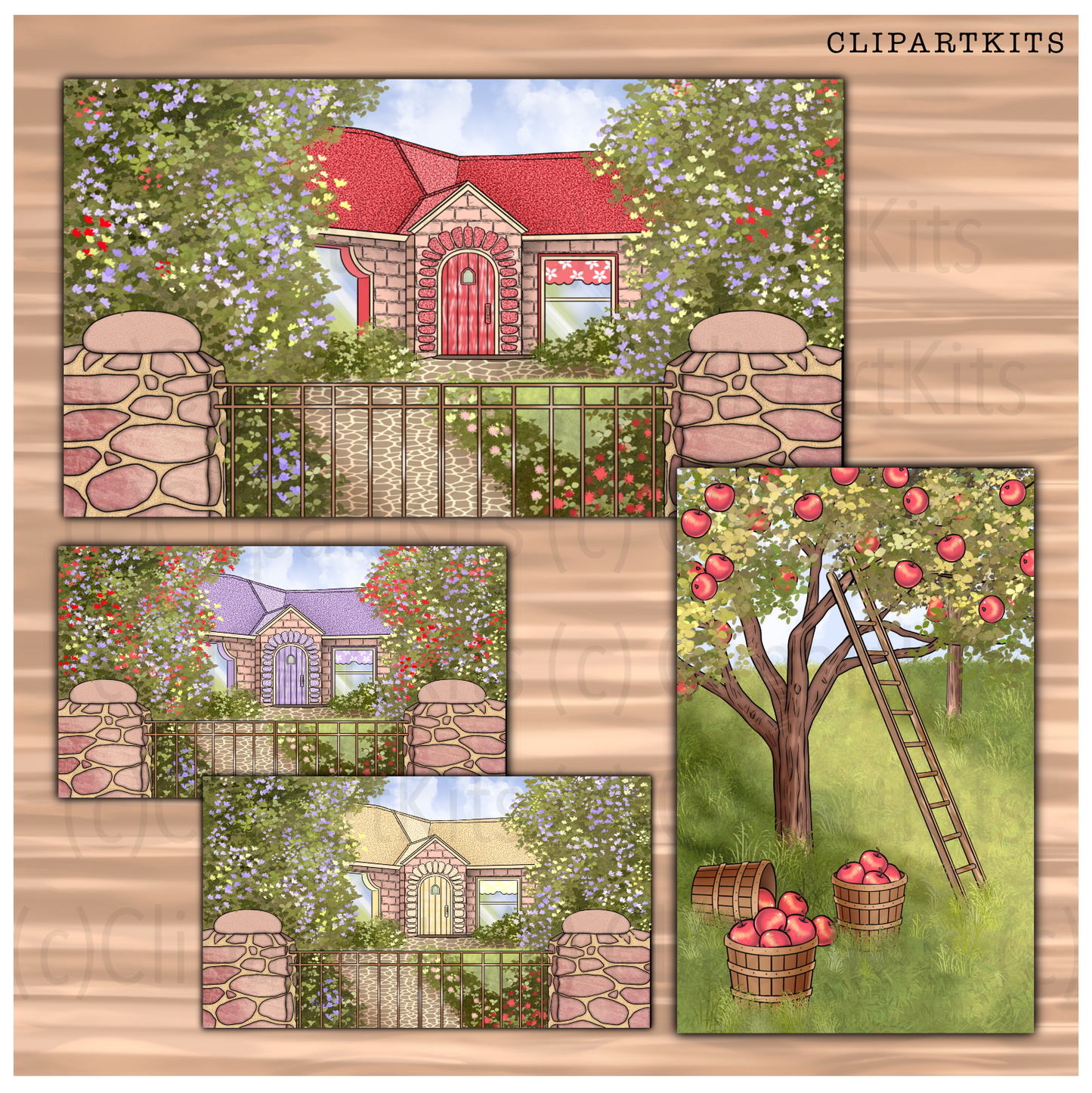 Cottage Whimsy | Complete Clipart Set