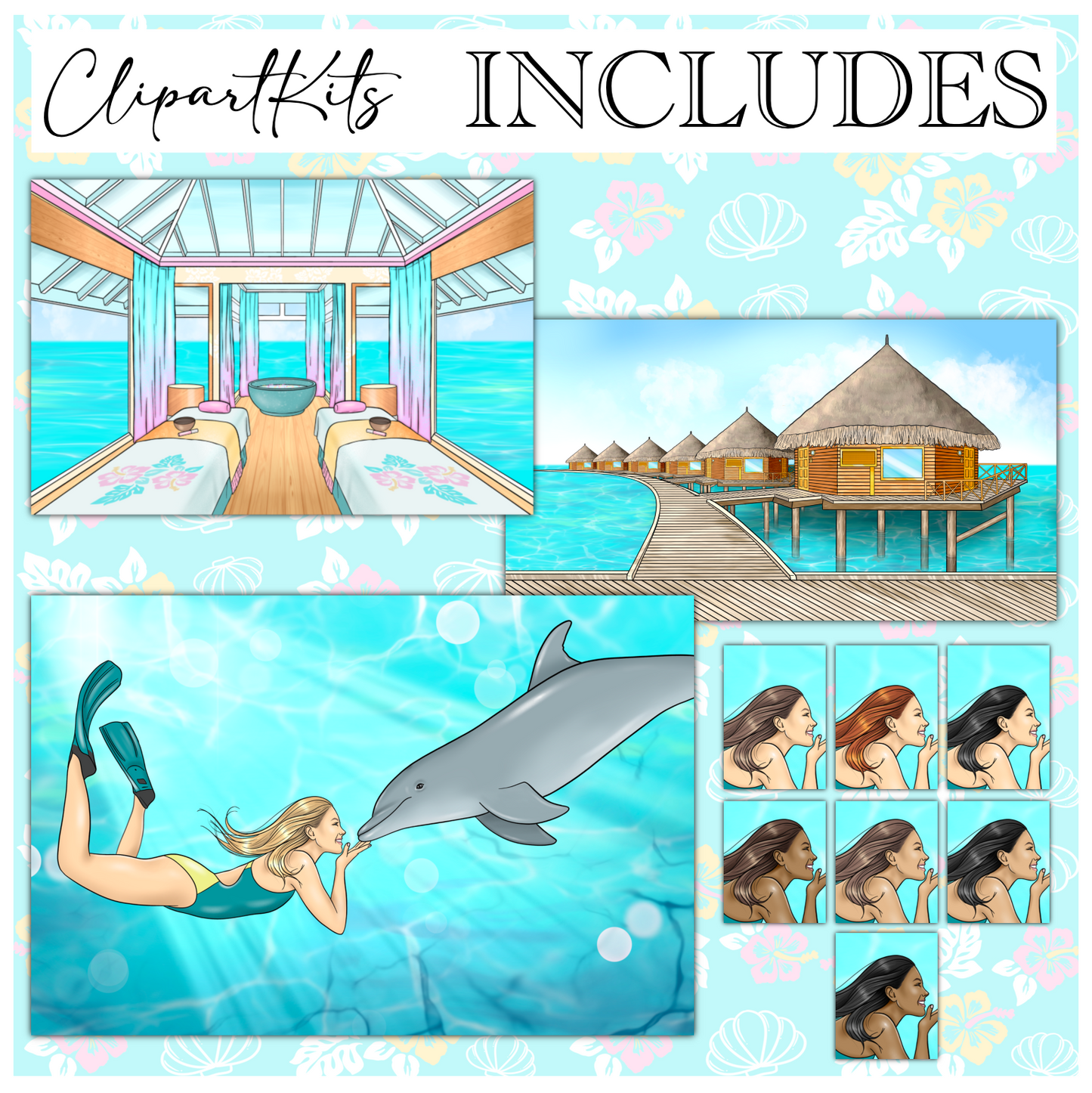 Tropical Paradise | Complete Clipart Set