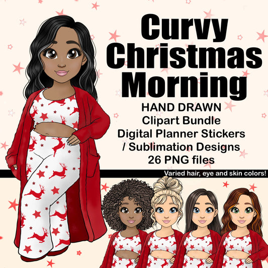Curvy Christmas Morning Doll